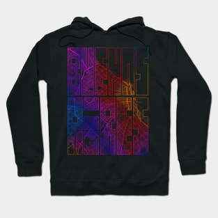 Buenos Aires, Argentina City Map Typography - Colorful Hoodie